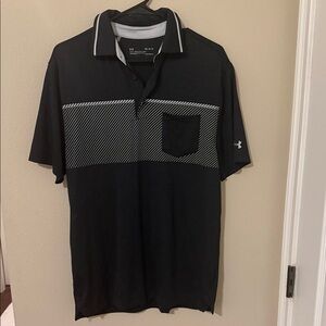 Under Armour Men's Black Polo with White Accents
